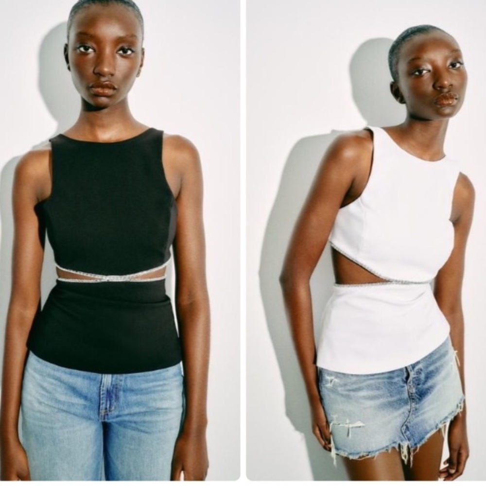 Zara Casual Style Sleeveless Plain Tanks & Camisoles
